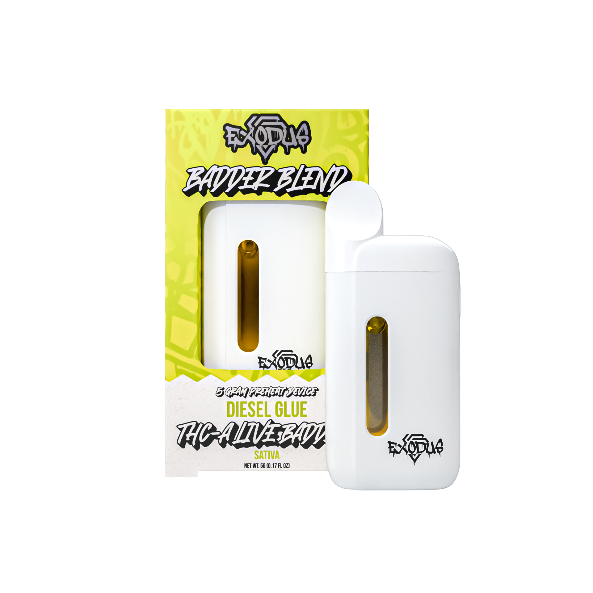 EXODUS BADDER BLEND 5G THC-A DISPOSABLE VAPE DIESEL GLUE