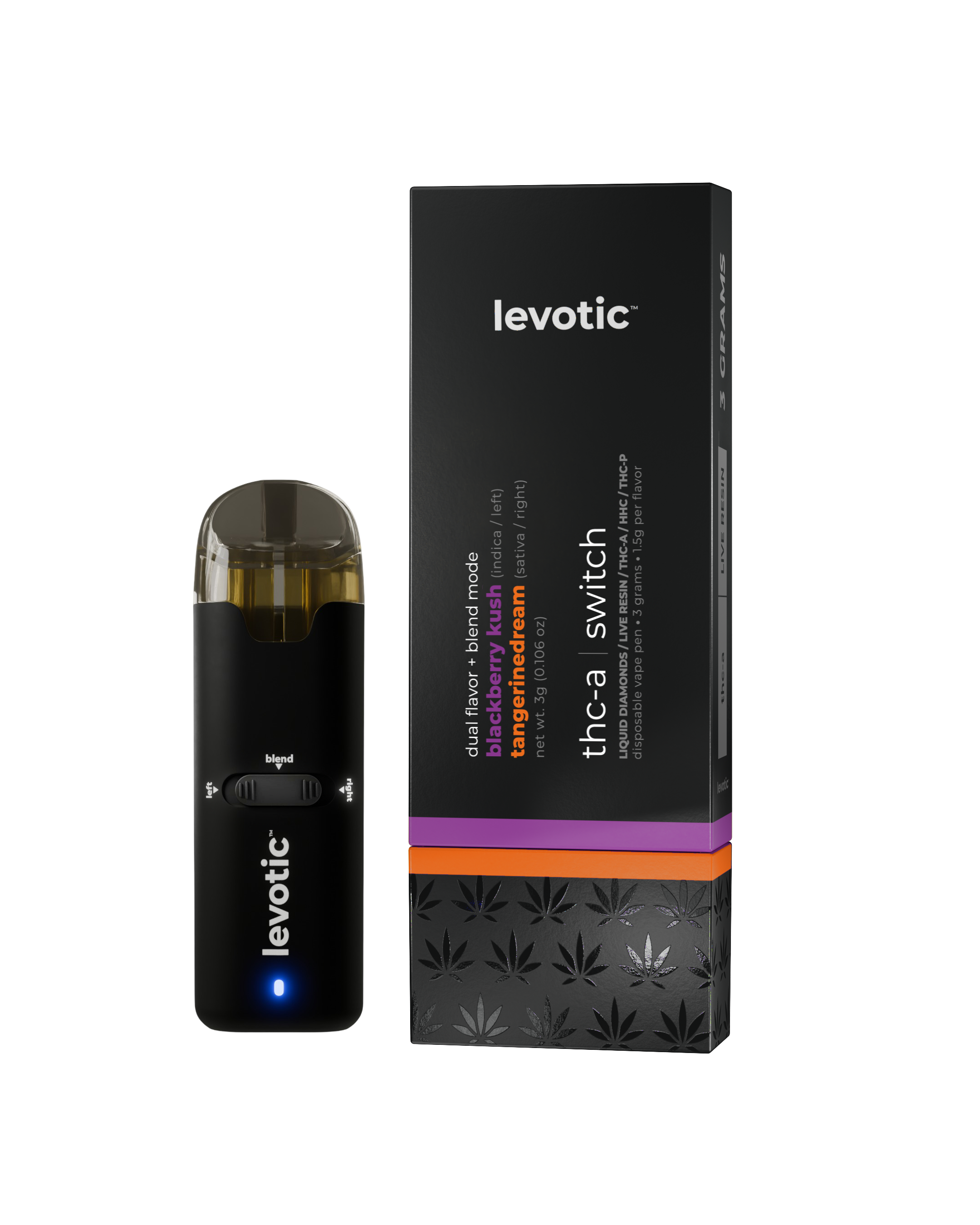 Levotic THC-A Switch 3 Gram Disposable Cannabis Vape Flavor List