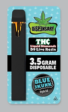 Dispensary 3.5 Gram Delta 9 THC Liquid Diamonds Live Resin Disposable Vape legal