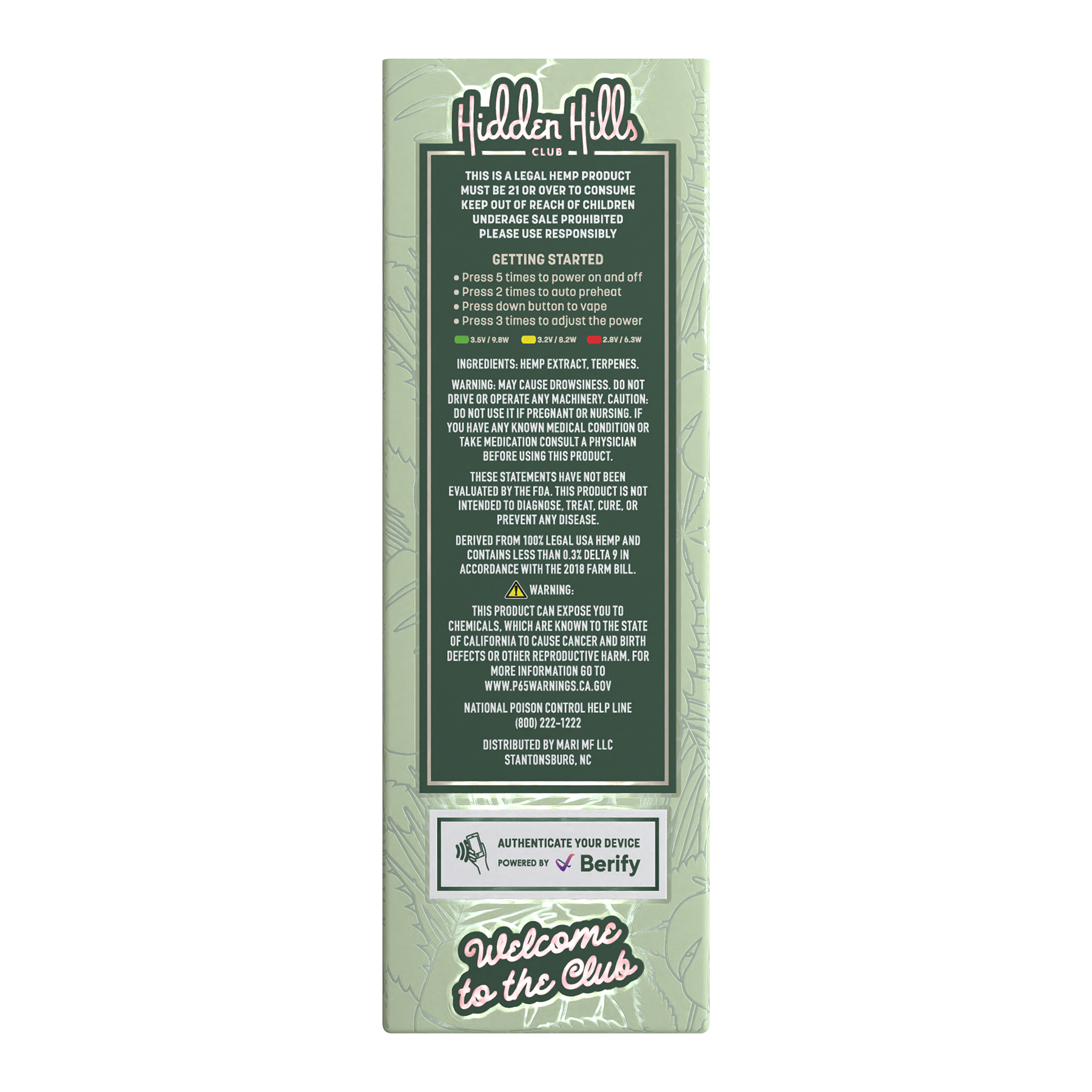 HIDDEN HILLS BUSSIN BLEND THCP AND D9 FLAVORS