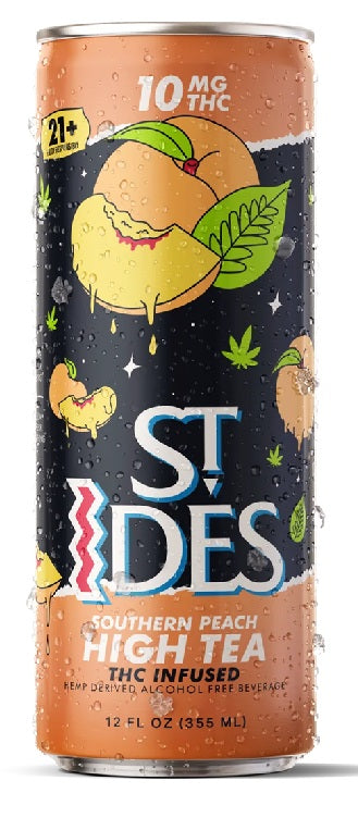 St. Ides THC Infused High Tea Drink Southern Peach Delta 9