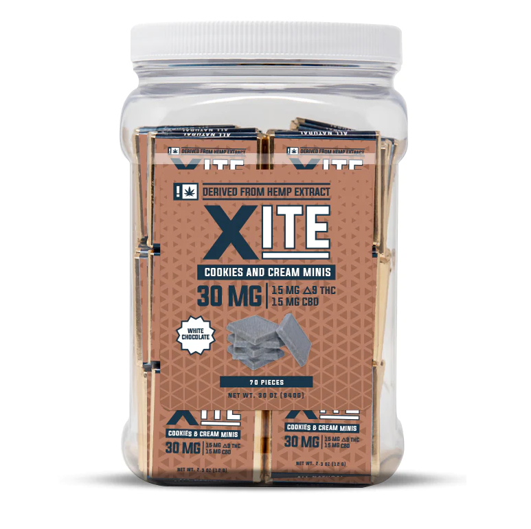 XITE COOKIES & CREAM DELTA 9 THC WHITE CHOCOLATE