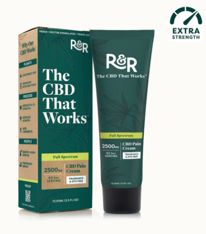 R+R 2500MG CBD PAIN CREAM FULL SPECTRUM