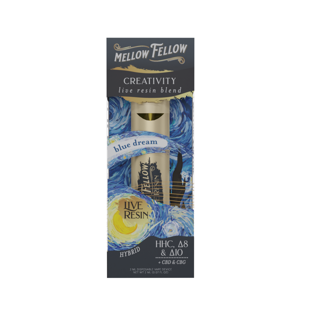 MELLOW FELLOW 2G CREATIVITY BLEND BLUE DREAM LIVE RESIN HHC VAPE