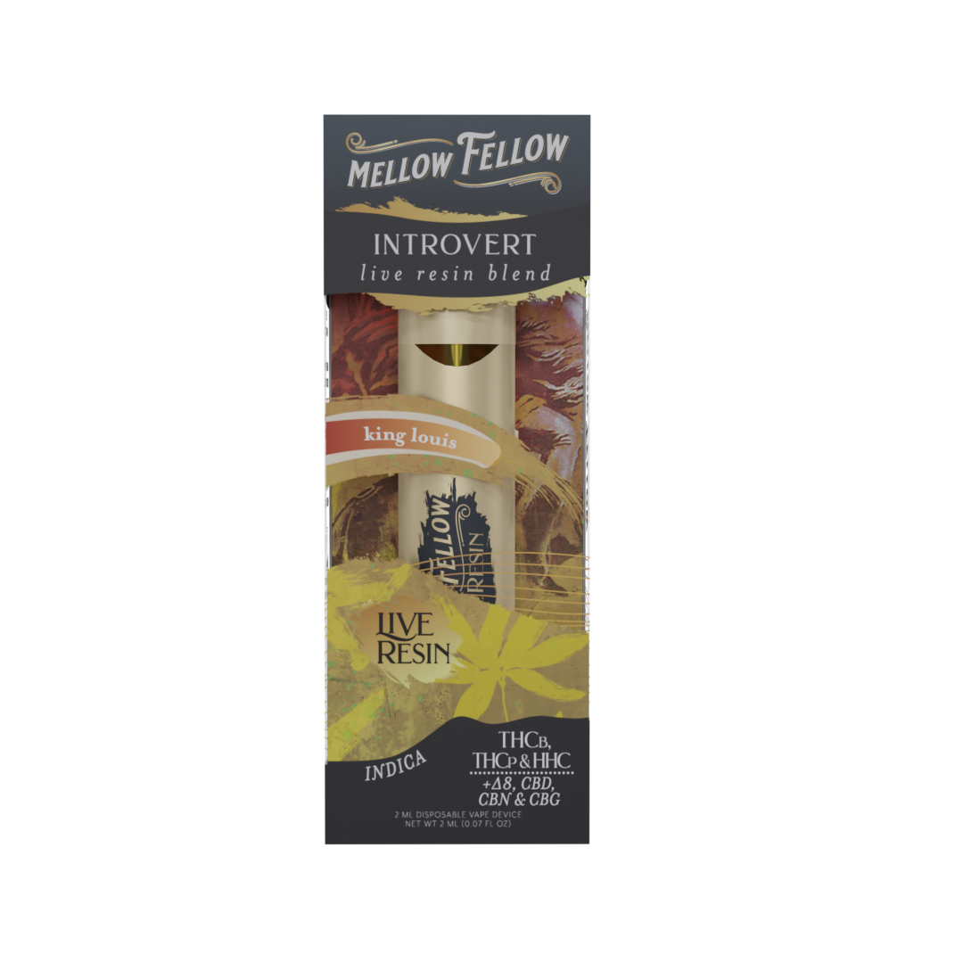 MELLOW FELLOW INTROVERT LIVE RESIN BLEND KING LOUIE INDICA 2G