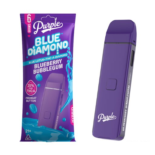 Purple Blue Diamond 6 Gram Disposable Blue Lotus