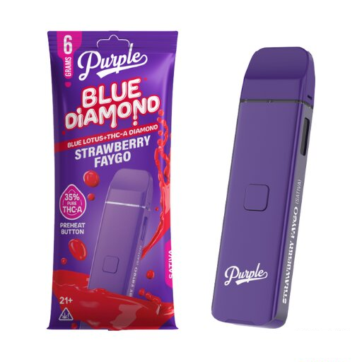 Purple Blue Diamond 6 Gram Disposable Blue Lotus