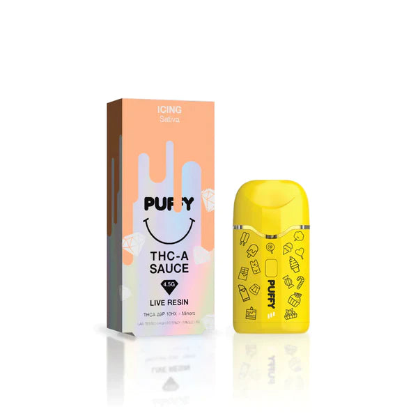 PUFFY THCA SAUCE LIVE RESIN DISPOSABLE RECHAGEABLE ICING