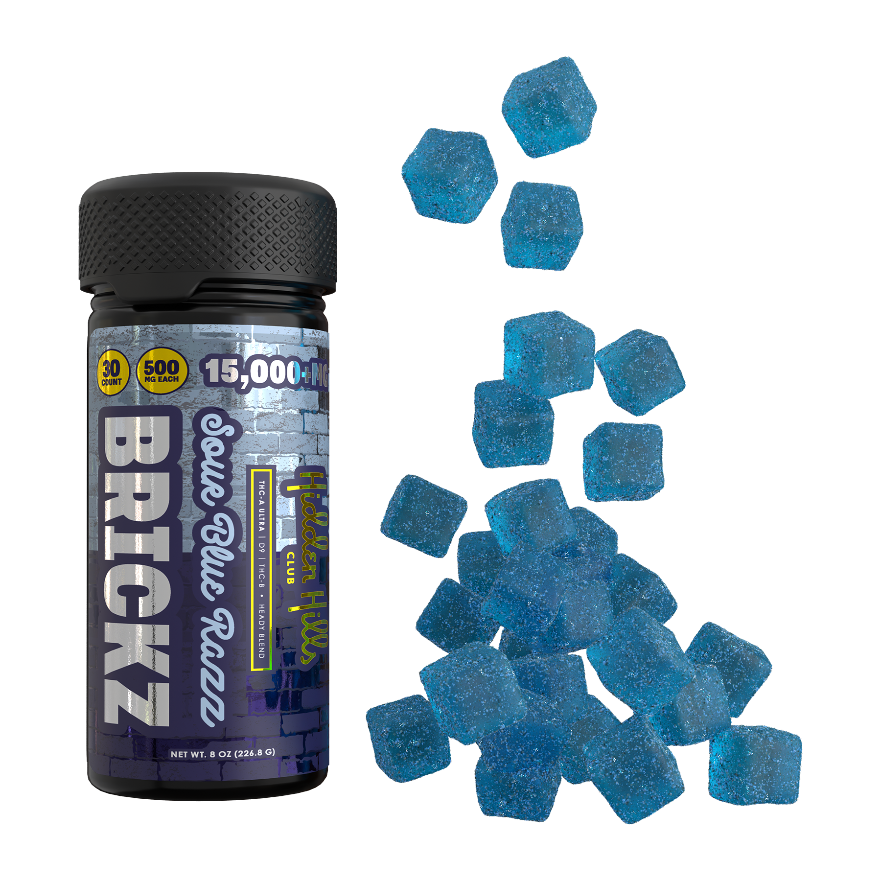 Hidden Hills Brickz 15,000mg THC-A / D9 Gummies – Big D CBD