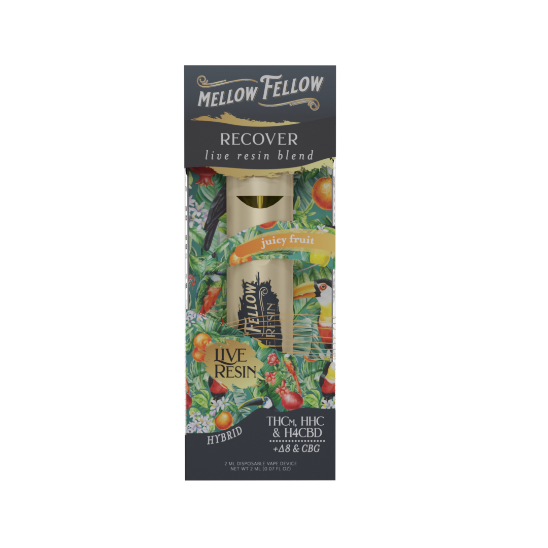 MELLOW FELLOW RECOVER BLEND 2G LIVE RESIN VAPE THCM HHC H4CBD D8 CBG 