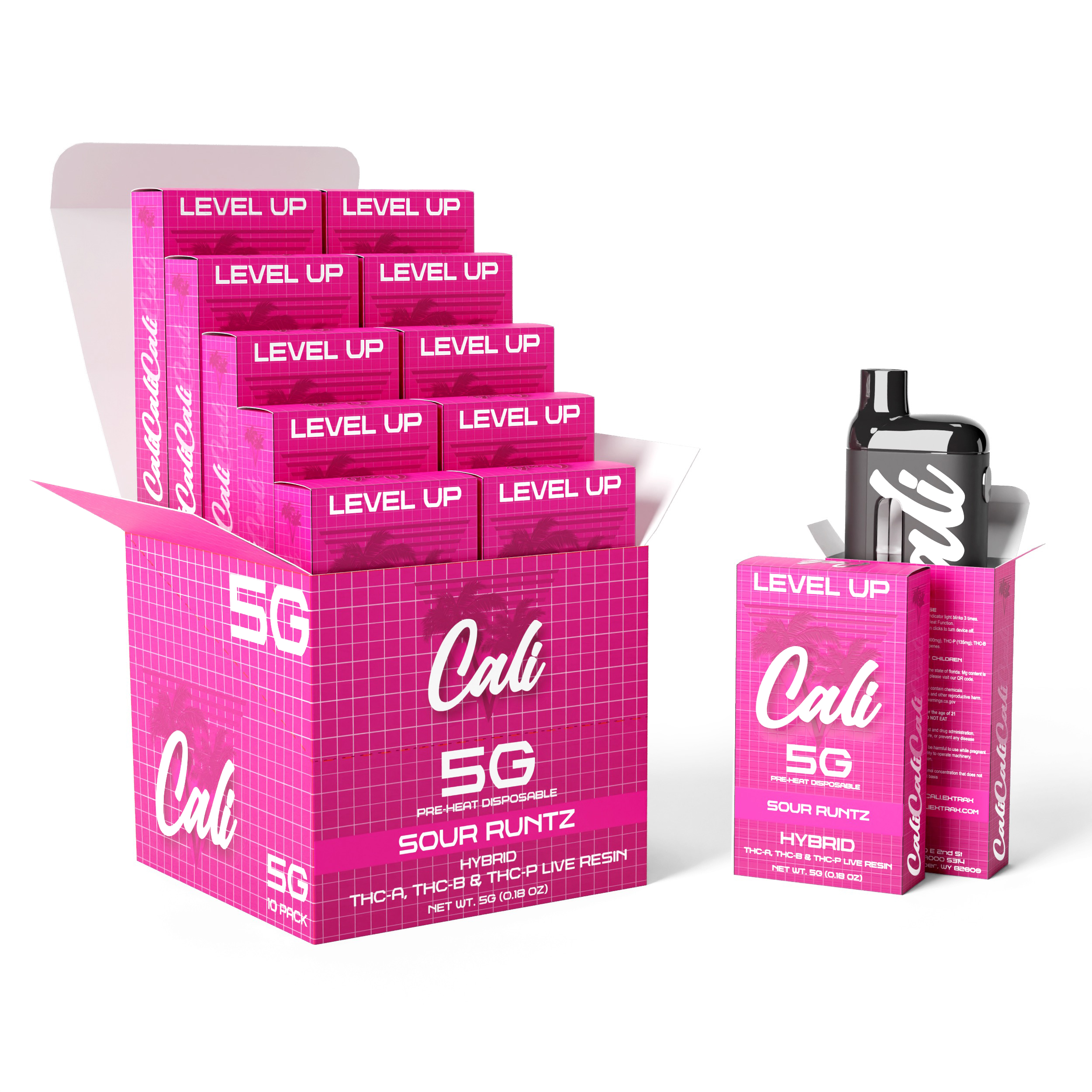 Cali Level Up 5G Disposable THC-A, THC-B, THC-P Vape Hybrid