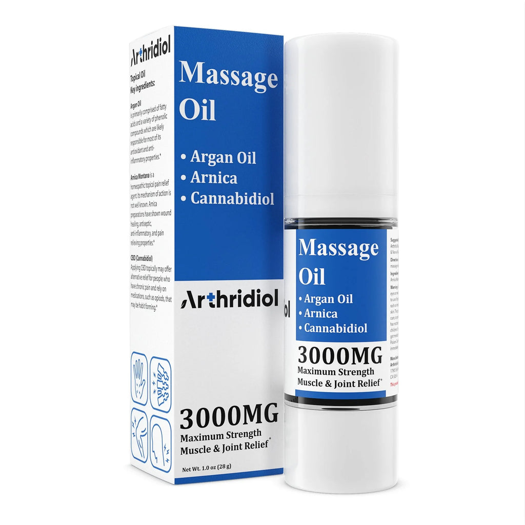 Erth Wellness Arthridiol Massage Oil 3000mg CBD Maximum Strength Muscle and Joint relief