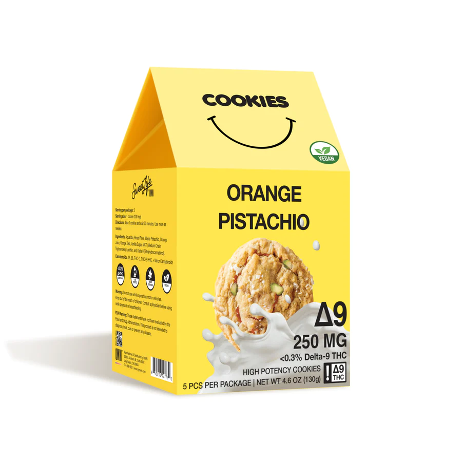 Puffy Cookies with Delta 9 THC Orange Pistachio