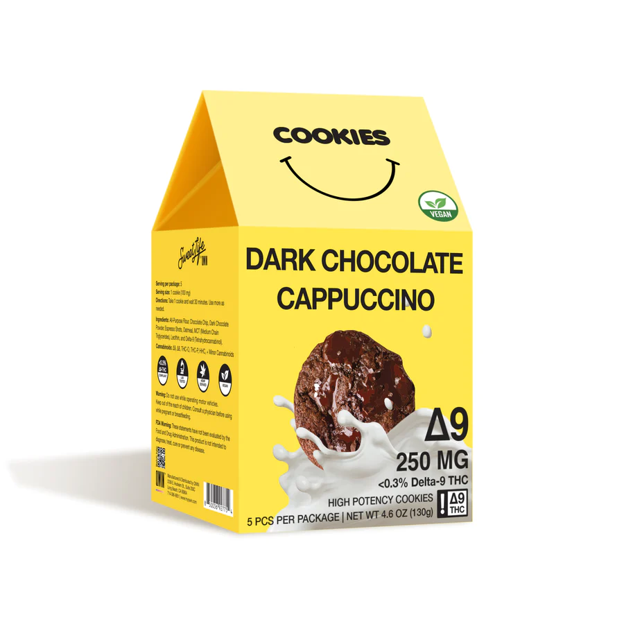 Puffy Cookies with Delta 9 THC Dark Chocolate Cappuccino