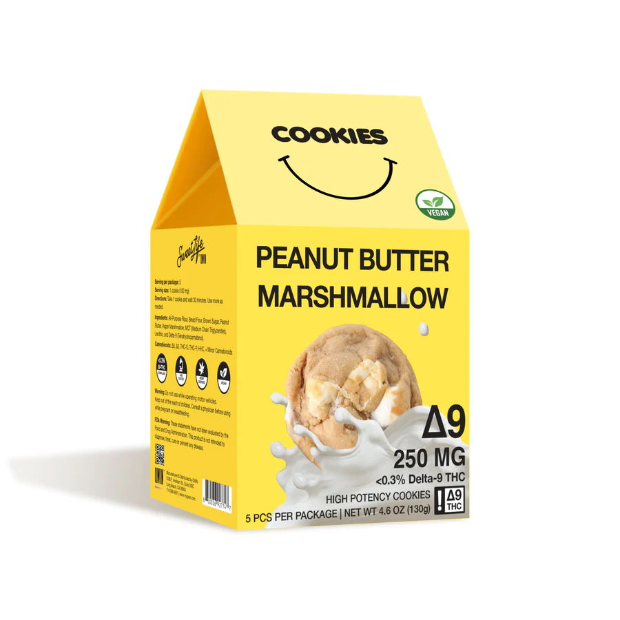 Puffy Cookies with Delta 9 THC Peanut Butter Marshmallow