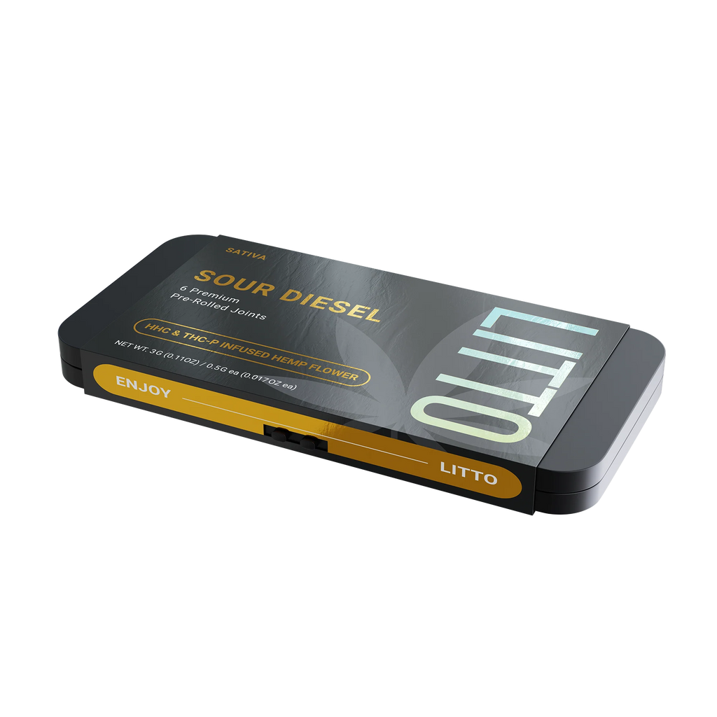SOUR DIESEL SATIVA PRE ROLLS BY LITTO 6 COUNT
