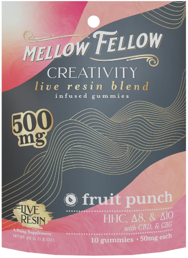 Mello Fellow Live Resin Blend Infused Gummies 500mg