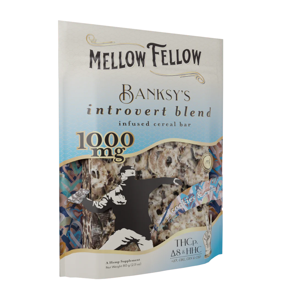 Mellow Fellow 1000mg infused cereal bar Banksy Flavor List