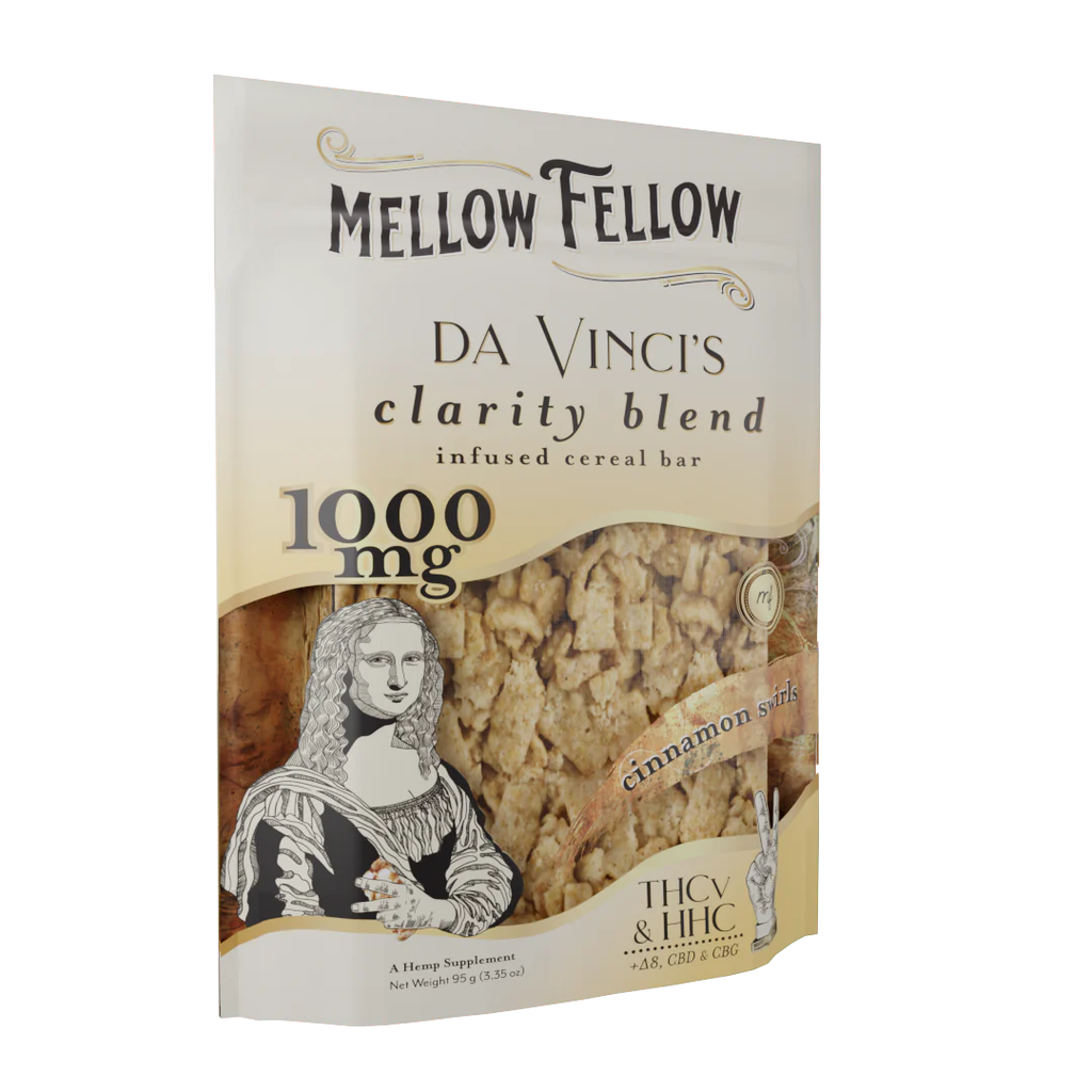 Mellow Fellow 1000mg infused cereal bar Flavors and strains