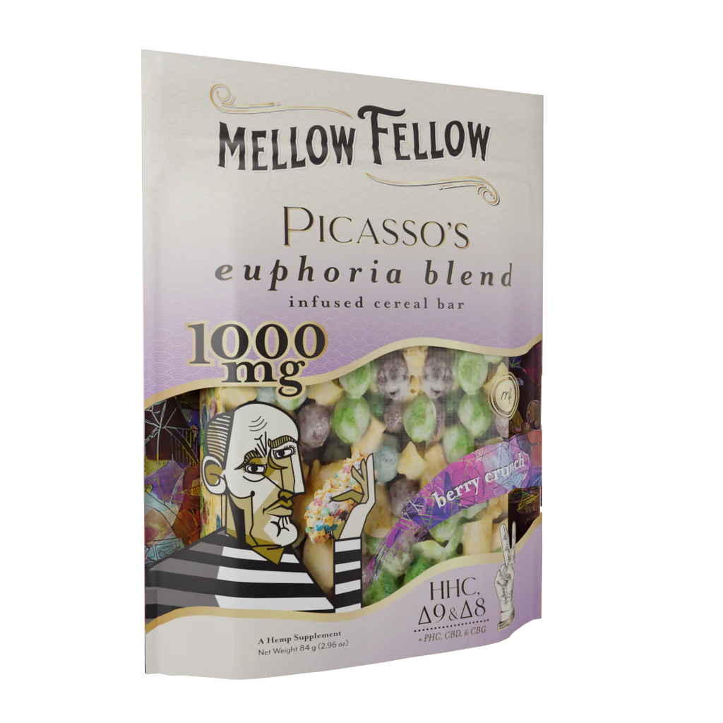 Mellow Fellow 1000mg infused cereal bar Euphoria Blend