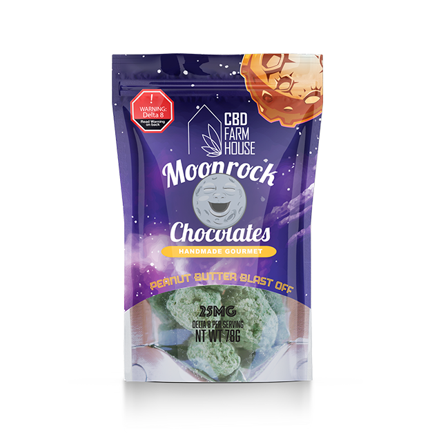 CBD Farmhouse Delta 8 Moonrock chocolates Peanut Butter Blastoff