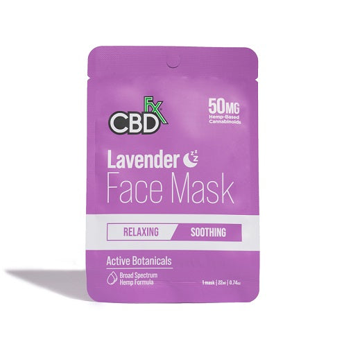 CBDfx Broad Spectrum Lavender CBD Face Mask 50MG