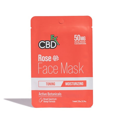 CBDfx Broad Spectrum Rose CBD Face Mask 50MG