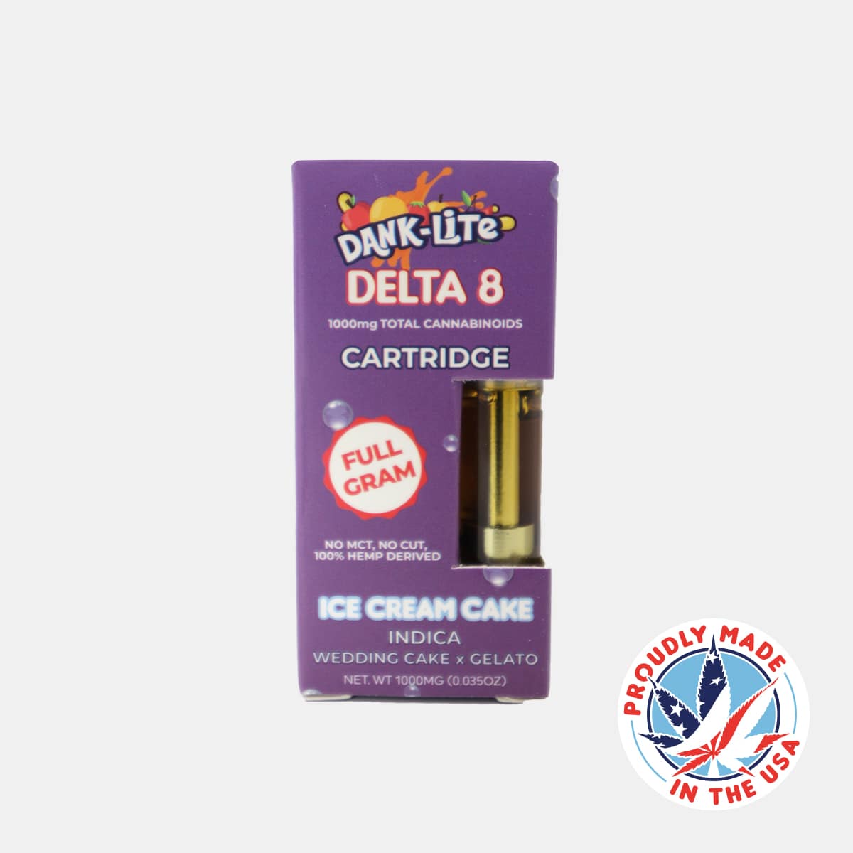 Dank Lite Delta 8 One Gram 1000mg Vape Cartridge