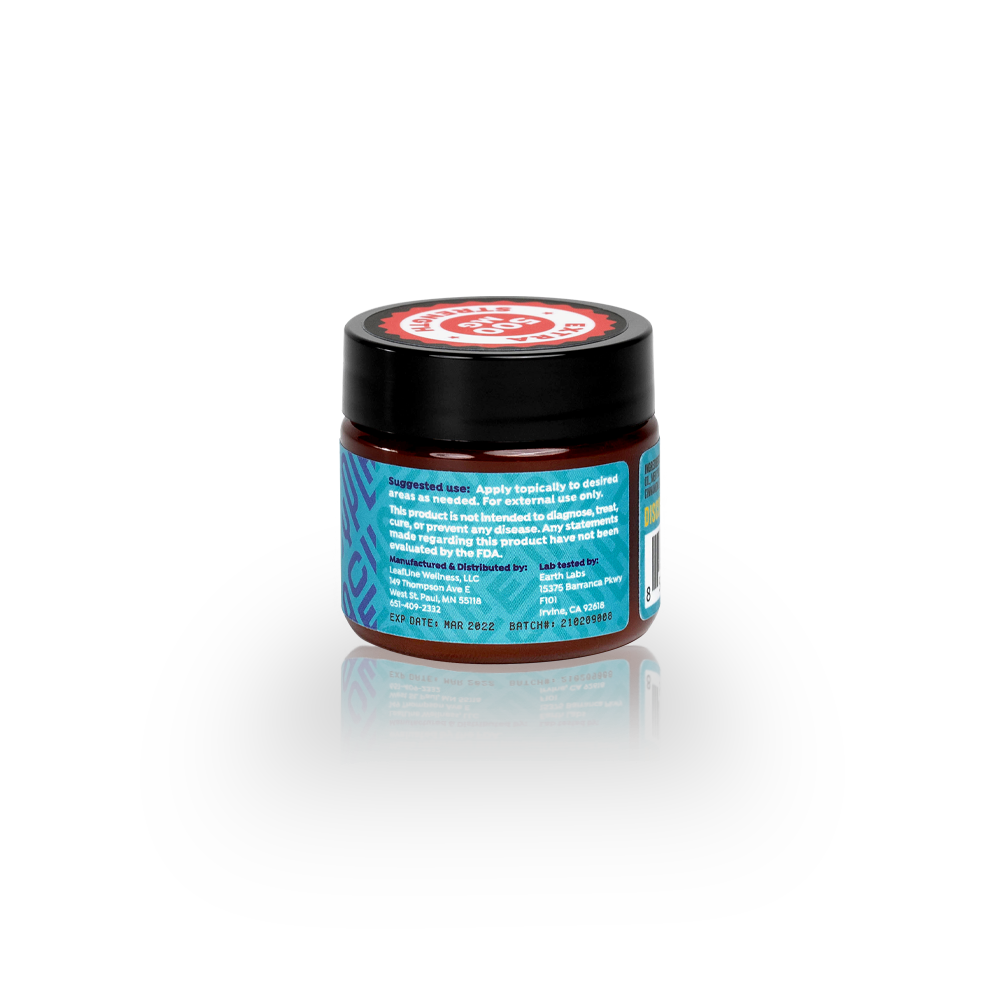 Happy Place 500mg CBD 1oz Broad Spectrum Healing Balm Back label 