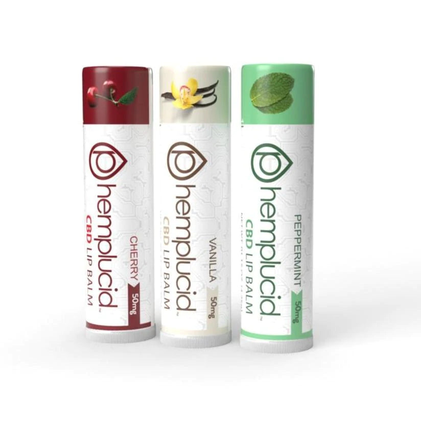 HEMPLUCID CBD LIP BALM 50MG VANILLA PEPPRTMINT CHERRY