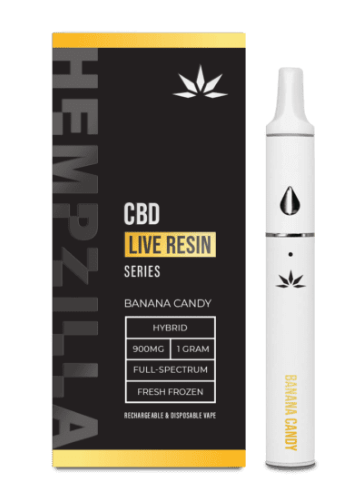 Hempzilla CBD Live resin rechargeable disposable