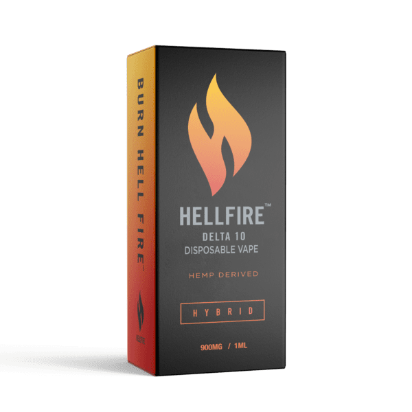 Hellfire, Disposable, Disposable Vape, Delta 10, Hybrid, Hemp Derived, 900mg, Banana Punch
