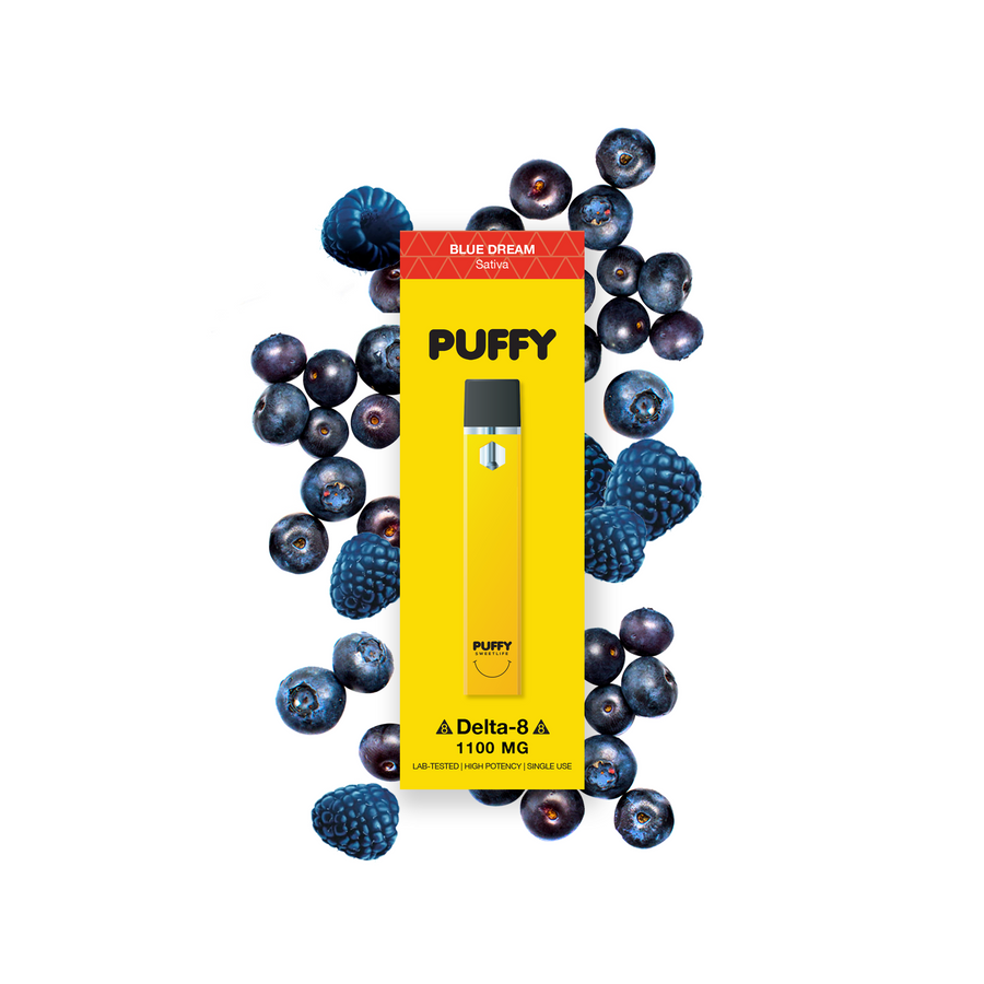 PUFFY SWEET LIFE DELTA 8 DISPOSABLE VAPE DEVICE 1100MG BLUE DREAM SATIVA