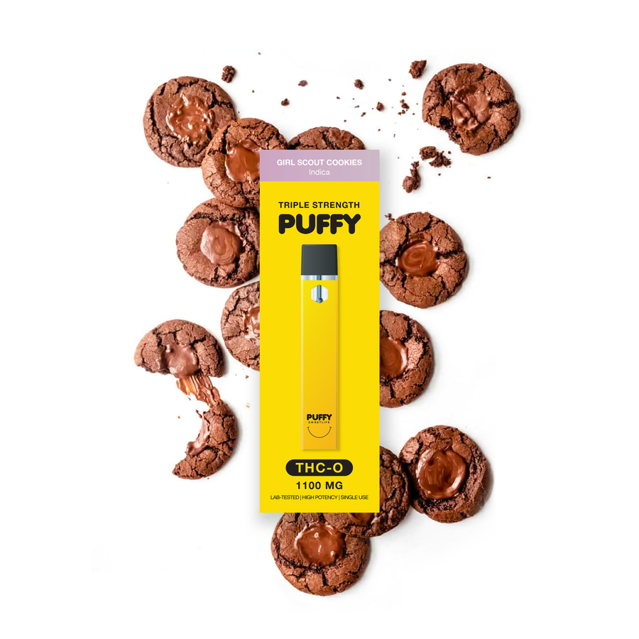 TRIPLE STRENGTH PUFFY THC-O 1100 MG FLAVOR STRAIN GIRL SCOUT COOKIES