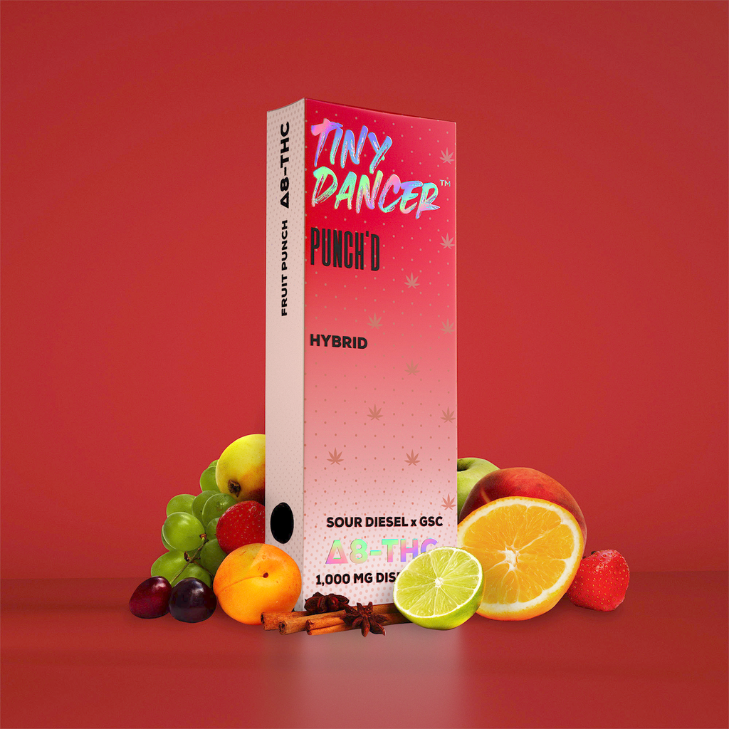 Tiny Dancer, Hybrid, Punch'D, Delta 8, THC , Disposable
