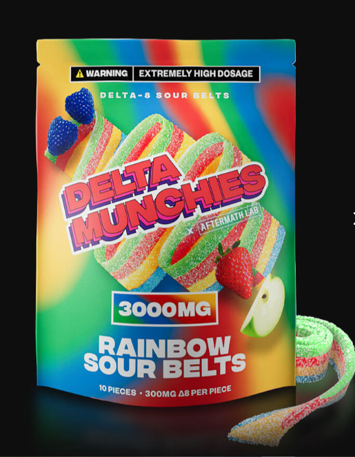 delta munchies rainbow sour belts