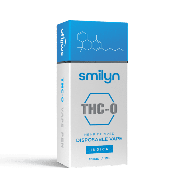 Smilyn, THC-O, Disposable Vape, 900Mg, Hemp Derived, Indica, Purple OG