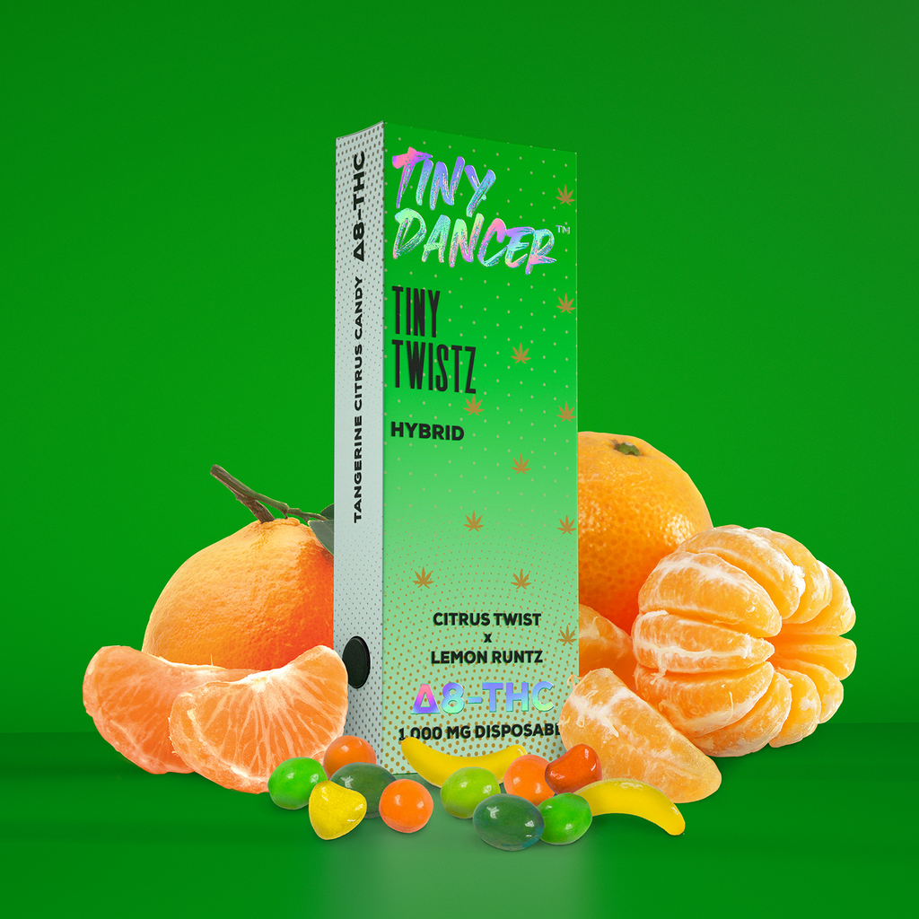 Tiny Dancer, Hybrid,Tiny Twistz, Delta 8, THC , Disposable, Vaporizer
