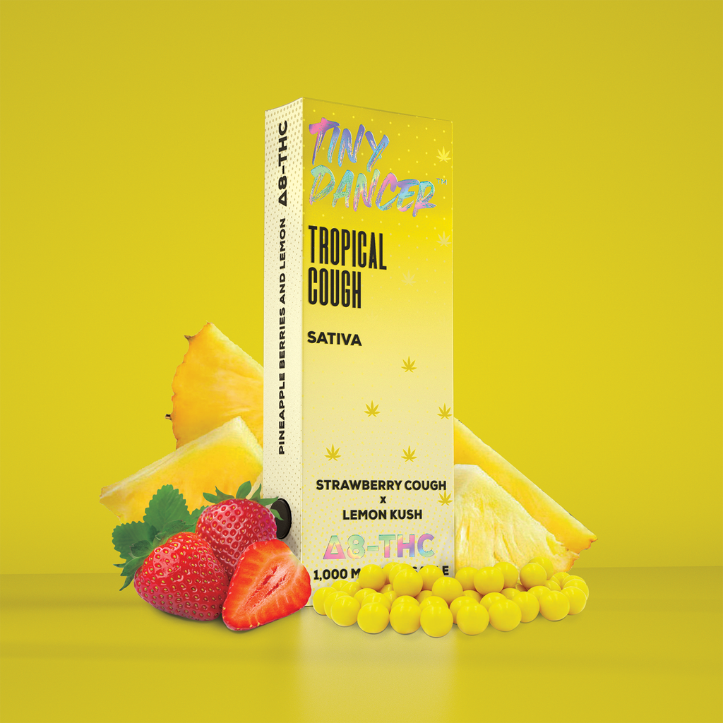 Tiny Dancer, Sativa, Tropical Cough, Delta 8, THC , Disposable Vape