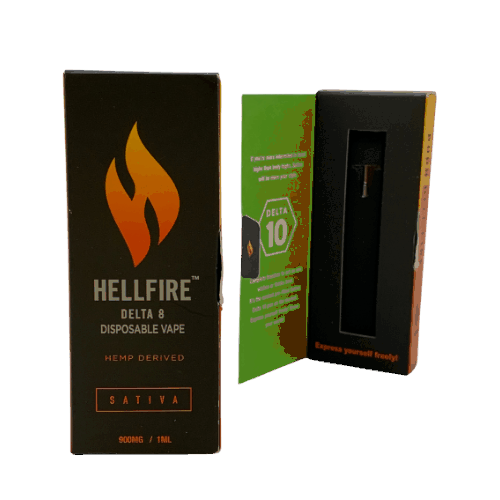 Hallfire, Disposable vape, Hemp Derived, Inside the box, Delta 8, Delta 10, 900mg