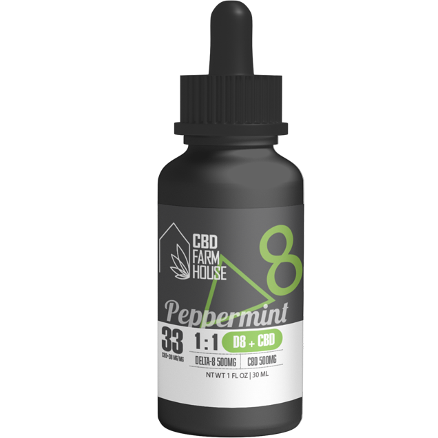 cbd Farmhouse 1:1 Delta 8 cbd Tincture 500mg Peppermint