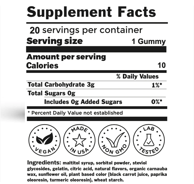 Sugar Free Delta 8 Gummies Vegan Non GMO