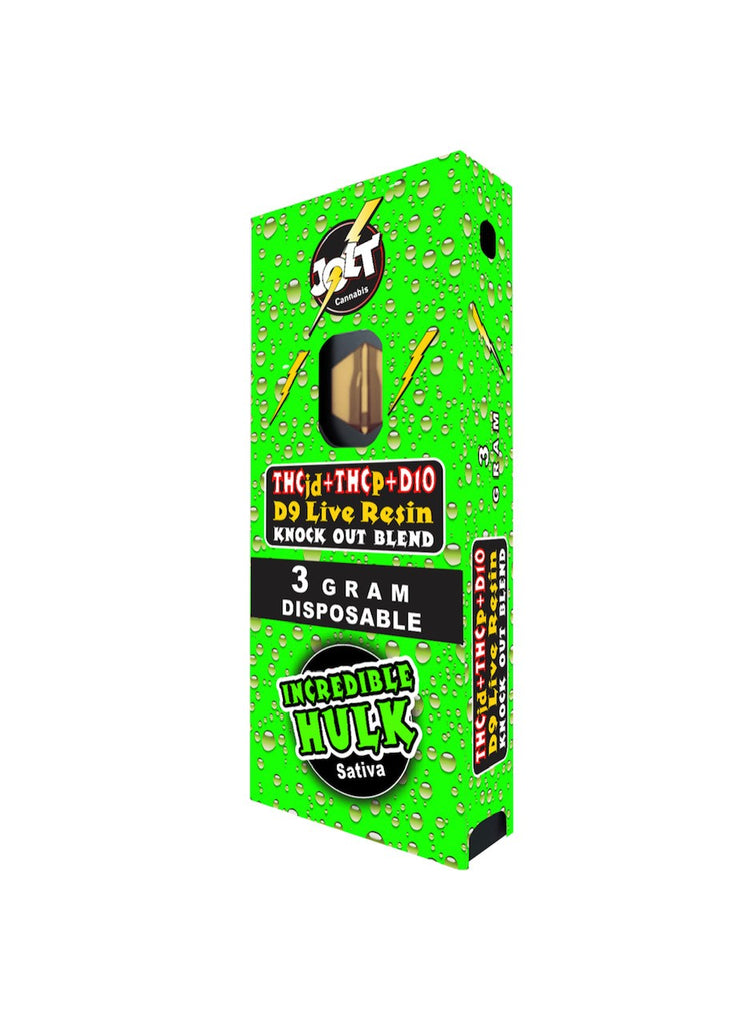 Jolt D9 Live Resin Blend 3 Gram Disposable Flavor List