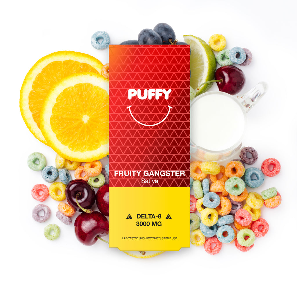 PUFFY DELTA 8 FRUITY GANGSTER 3G DISPOSABLE VAPE 