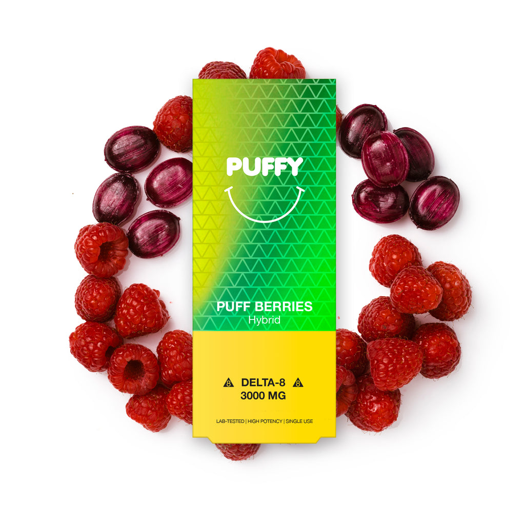 PUFFY 3G DELTA 8 DISPOSABLE PUFF BERRIES HYBRID