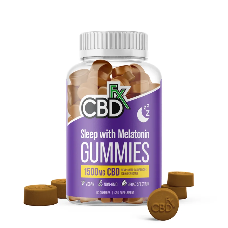 CBDFX Sleep with Melatonin Gummies 1500mg