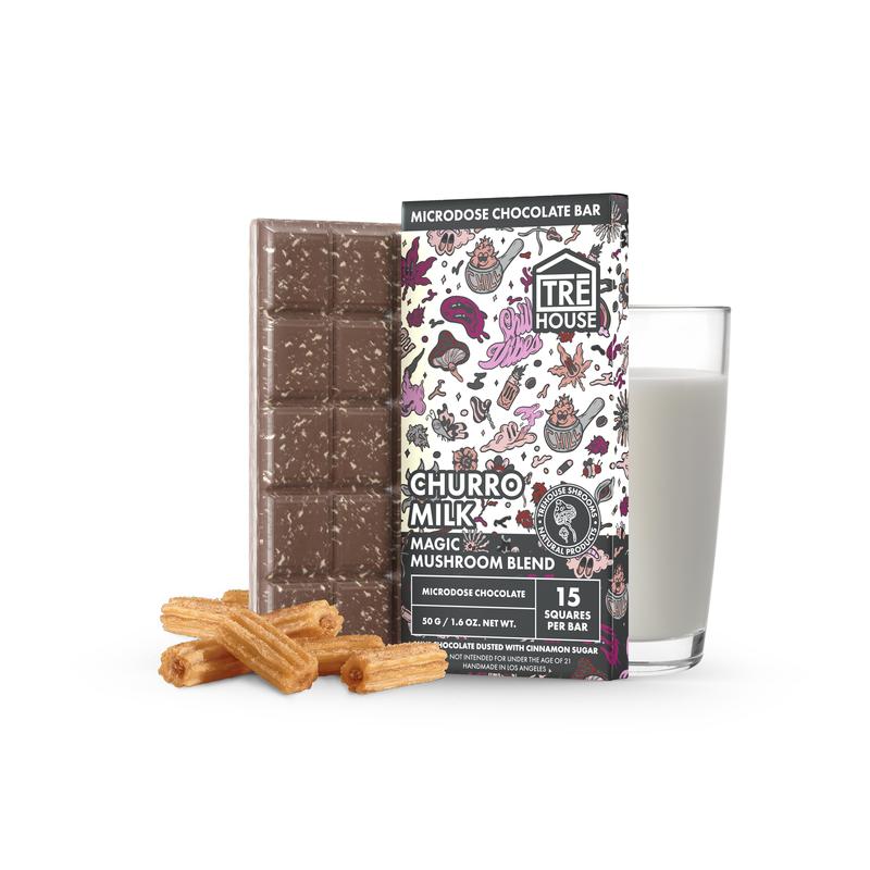 Tre House Magic Mushroom Blend Microdose Chocolate Bar Churro