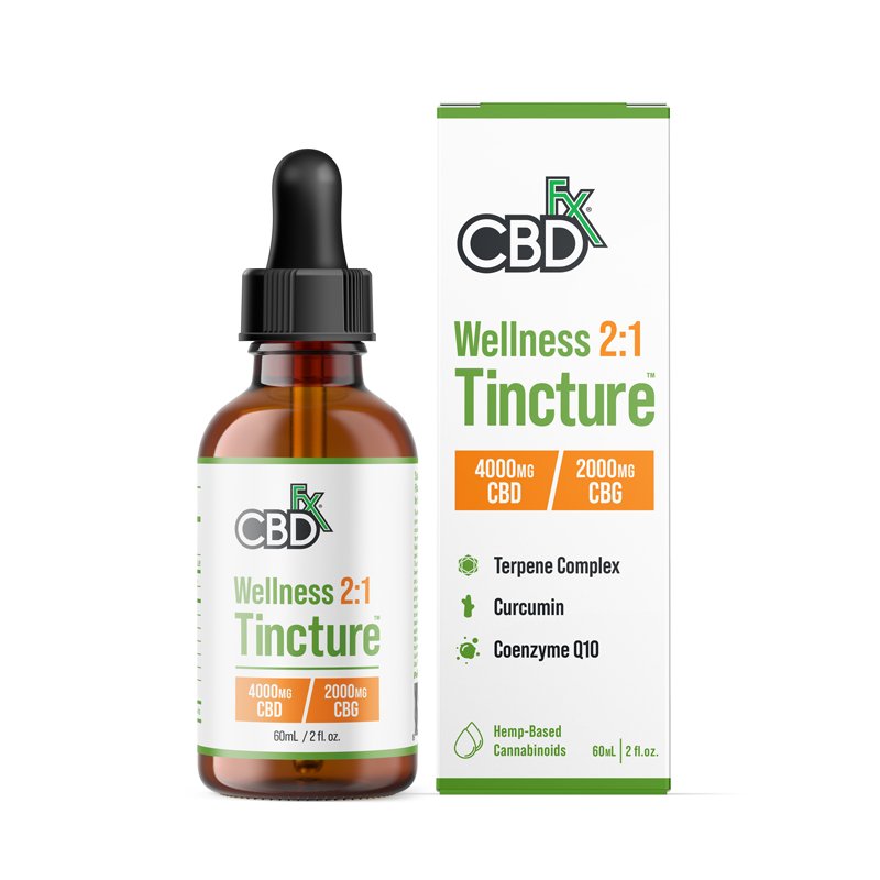CBDfx, wellness 2:1, Tincture, Broad Spectrum, 4000mg