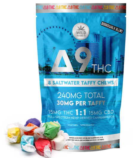 Wild Orchard Co Delta 9 THC salt water taffy