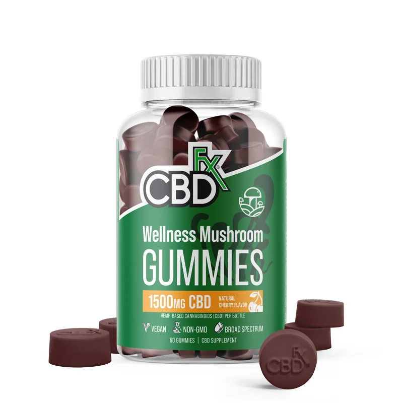CBDFX Wellness Mushroom Gummies 1500mg CBD